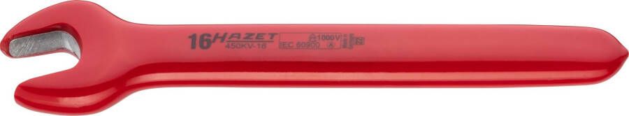 Hazet Enkele steeksleutel · geïsoleerd 450KV-16 · Buiten-zeskant-profiel · SW 16 mm