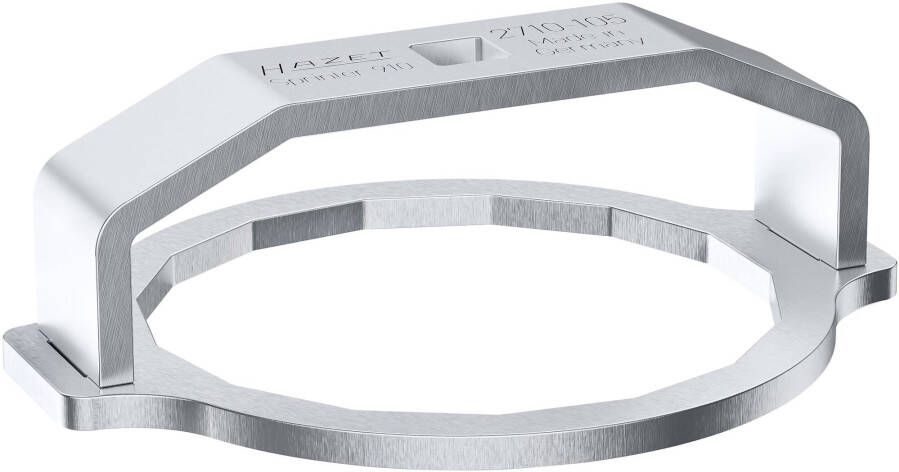 Hazet Gereedschap veerpoot-bevestigingsmoer 2710-105 · 1 2 inch (12 5 mm) vierkant hol · Buiten-16-kant-profiel · SW 106 mm