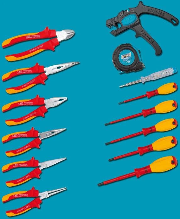 Hazet Gereedschapassortiment geïsoleerd 0-20 14-delig 0 4 x 2 5 0 8 x 4 PH1 PH2