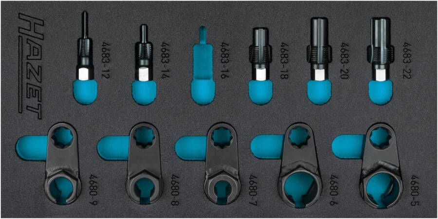 Hazet Gereedschapset voor uitlaatgassensor 163-611 10 · 10-delig · 22 · 24 · 14 · 17 · 19