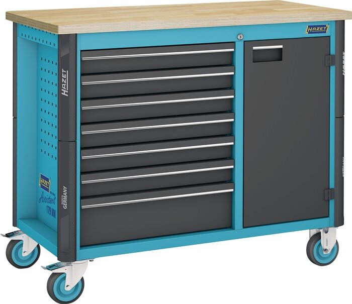 Hazet Werkbank rijdend Assistent 179NW enkel 179NW-7 L x B x H: 1150 mm x 600 mm x 964 mm Laden ondiep: 6 x 81 x 522 x 398 mm Laden
