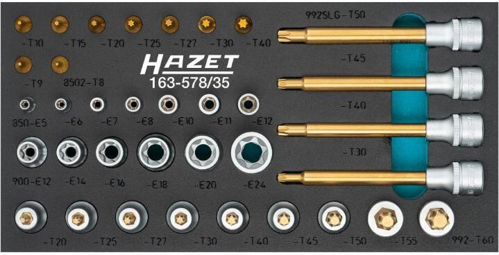 Hazet Dopsleutelbitset TORX in inleg 163-587 35