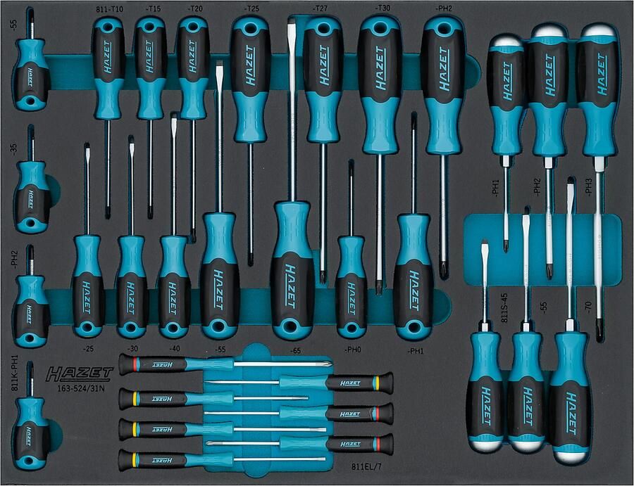 Hazet Schroevendraaierset 31-delig 163-524 31N