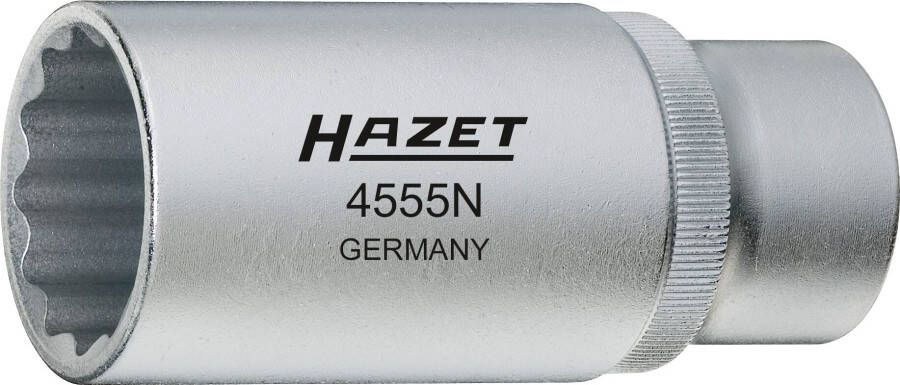Hazet Inspuitproeiersgereedschap 4555N · 1 2 inch (12 5 mm) vierkant hol · Buitentwaalfkant profiel · SW 27 mm