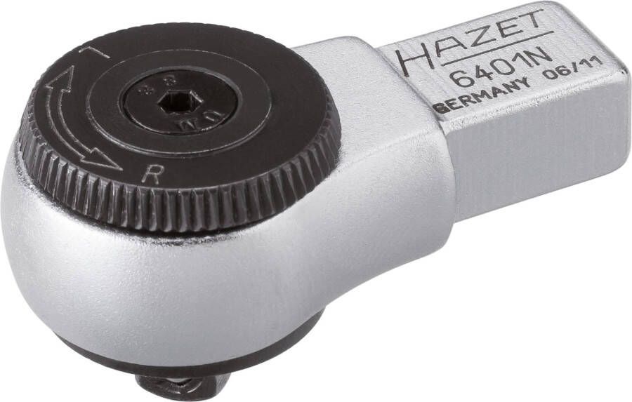 Hazet Insteek-omschakelratel 6401N · 9 x 12 mm insteekvierkant massief · 1 4 inch (6 3 mm) vierkant massief · Lengte: 46 mm