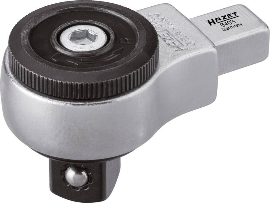 Hazet Insteek-omschakelratel 6403 · 9 x 12 mm insteekvierkant massief · 1 2 inch (12 5 mm) vierkant massief · Lengte: 58 5 mm