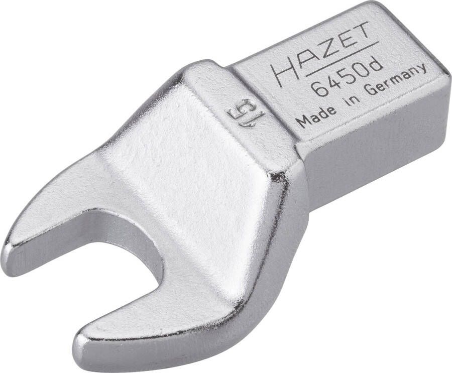 Hazet Insteek-steeksleutel 6450D-15 · 14 x 18 mm insteekvierkant massief · Buiten-zeskant-profiel · SW 15 mm
