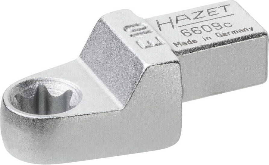 Hazet Insteekringsleutel 6609C-E10 · 9 x 12 mm insteekvierkant massief · Buiten-TORX -profiel · SW E10