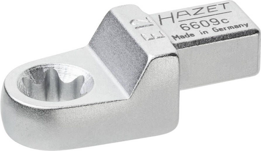 Hazet Insteekringsleutel 6609C-E12 · 9 x 12 mm insteekvierkant massief · Buiten-TORX -profiel · SW E12