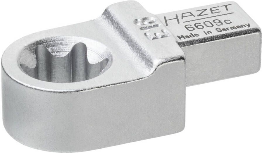 Hazet Insteekringsleutel 6609C-E16 · 9 x 12 mm insteekvierkant massief · Buiten-TORX -profiel · SW E16