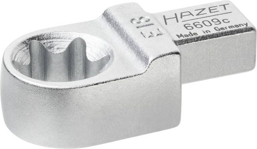 Hazet Insteekringsleutel 6609C-E18 · 9 x 12 mm insteekvierkant massief · Buiten-TORX -profiel · SW E18