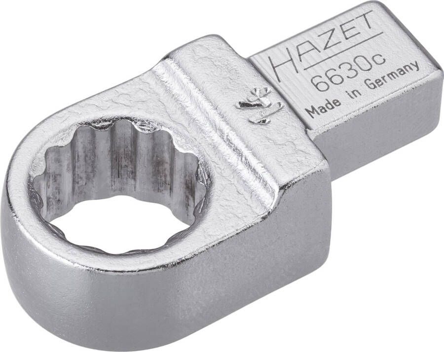 Hazet Insteekringsleutel 6630C-14 · 9 x 12 mm insteekvierkant massief · Buitentwaalfkant tractieprofiel · SW 14 mm
