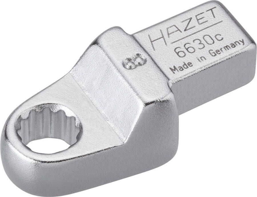 Hazet Insteekringsleutel 6630C-8 · 9 x 12 mm insteekvierkant massief · Buitentwaalfkant tractieprofiel · SW 8 mm