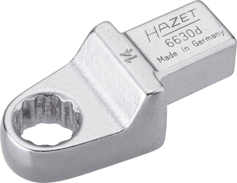 Hazet Insteekringsleutel 6630D-14 · 14 x 18 mm insteekvierkant massief · Buitentwaalfkant tractieprofiel · SW 14 mm