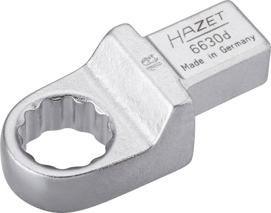 Hazet Insteekringsleutel 6630D-18 · 14 x 18 mm insteekvierkant massief · Buitentwaalfkant tractieprofiel · SW 18 mm