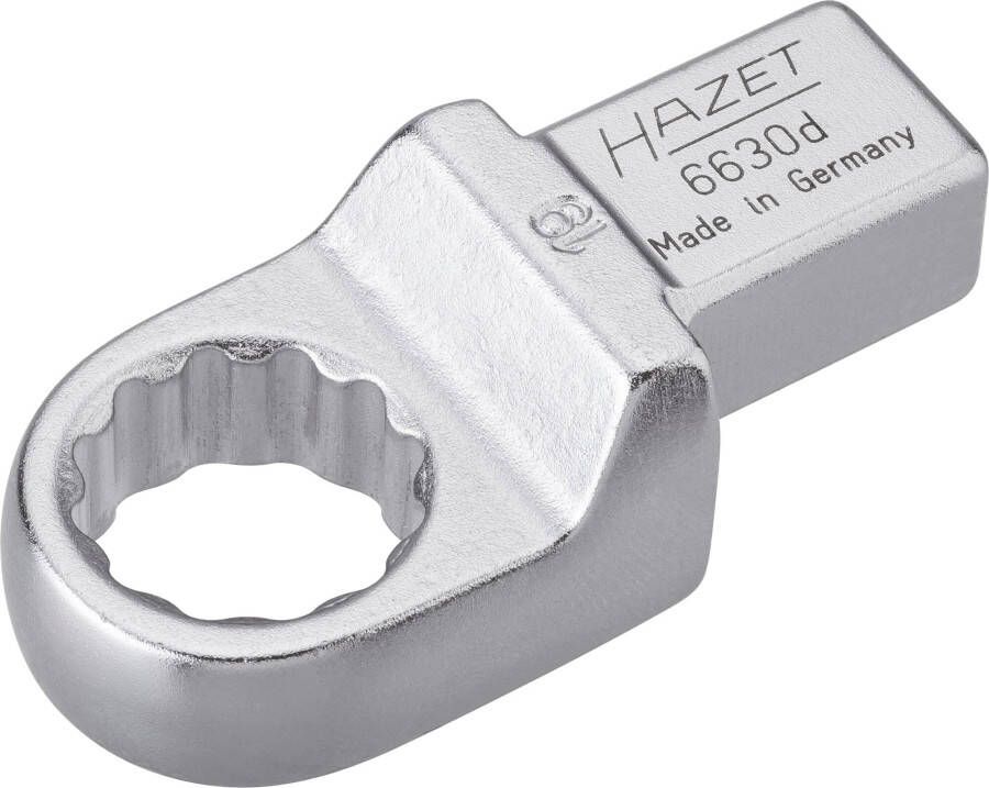 Hazet Insteekringsleutel 6630D-19 · 14 x 18 mm insteekvierkant massief · Buitentwaalfkant tractieprofiel · SW 19 mm