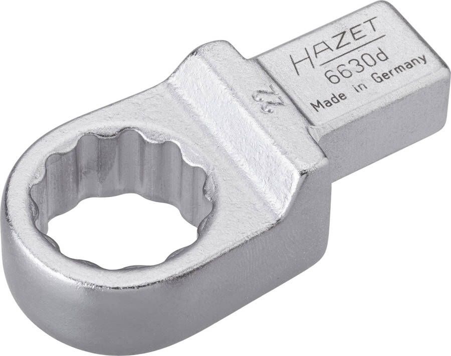 Hazet Insteekringsleutel 6630D-22 · 14 x 18 mm insteekvierkant massief · Buitentwaalfkant tractieprofiel · SW 22 mm
