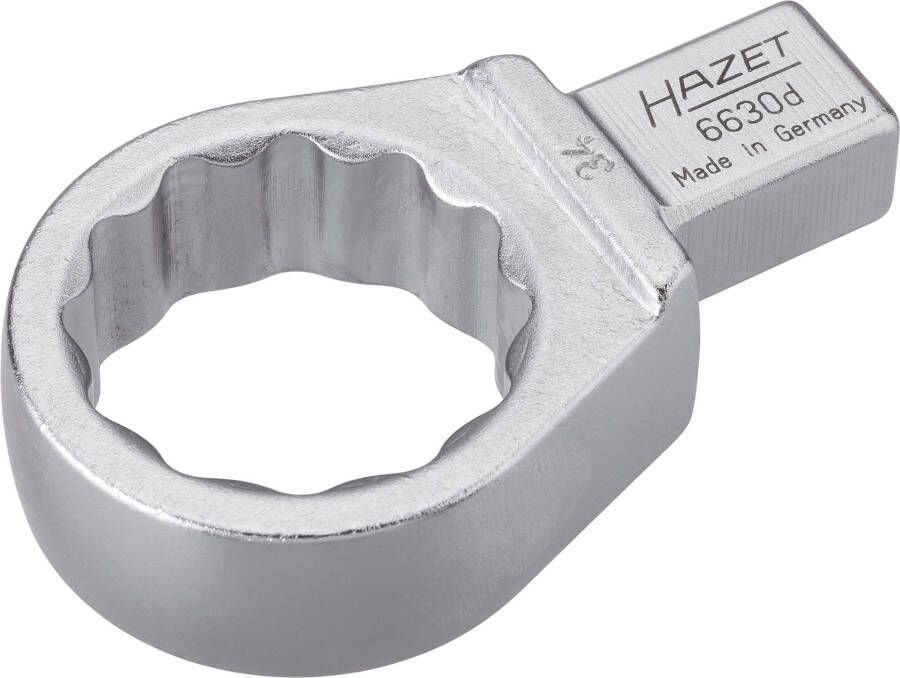 Hazet Insteekringsleutel 6630D-34 · 14 x 18 mm insteekvierkant massief · Buitentwaalfkant tractieprofiel · SW 34 mm