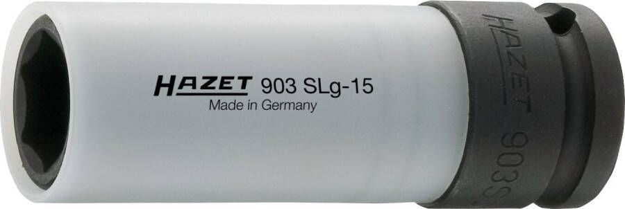Hazet Krachtdopsleutel 903SLG-15 · 1 2 inch (12 5 mm) vierkant hol · Buiten-zeskant-tractieprofiel · SW 15 mm