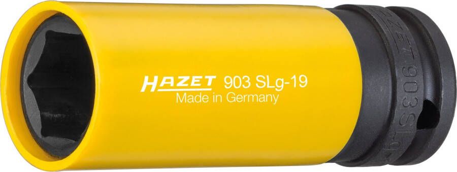 Hazet Krachtdopsleutel 903SLG-19 · 1 2 inch (12 5 mm) vierkant hol · Buiten-zeskant-tractieprofiel · SW 19 mm