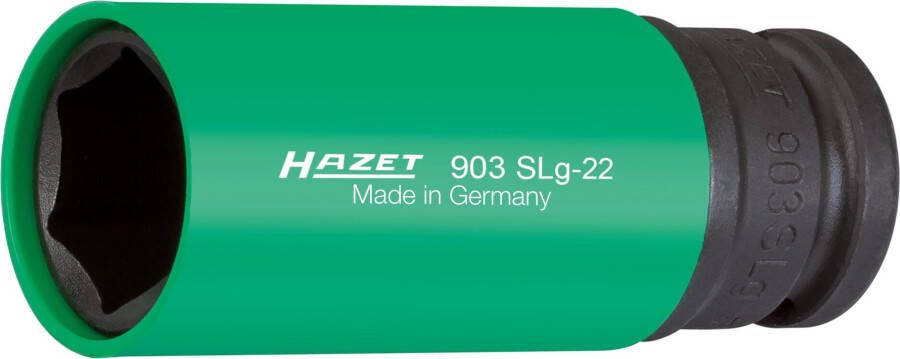 Hazet Krachtdopsleutel 903SLG-22 · 1 2 inch (12 5 mm) vierkant hol · Buiten-zeskant-tractieprofiel · SW 22 mm