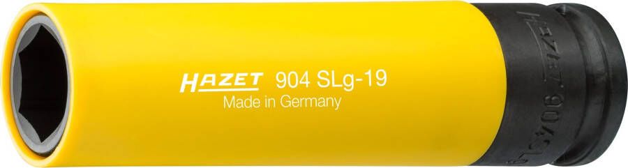 Hazet Krachtdopsleutel · extra lang 904SLG-19 · 1 2 inch (12 5 mm) vierkant hol · Buiten-zeskant-tractieprofiel · SW 19 mm