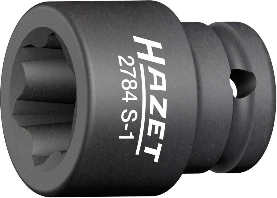 Hazet Krachtdopsleutel · met speciaal profiel 2784S-1 · 1 2 inch (12 5 mm) vierkant hol · Ribbelprofiel · 39 mm