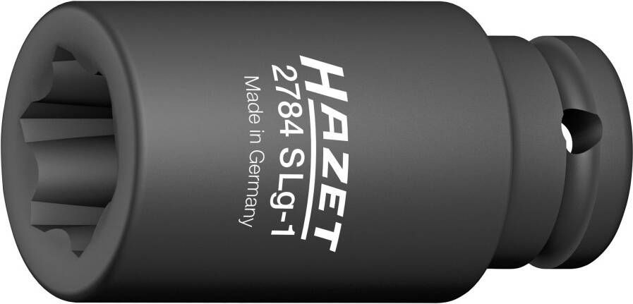 Hazet Krachtdopsleutel · met speciaal profiel 2784SLG-1 · 1 2 inch (12 5 mm) vierkant hol · Ribbelprofiel · 39 mm