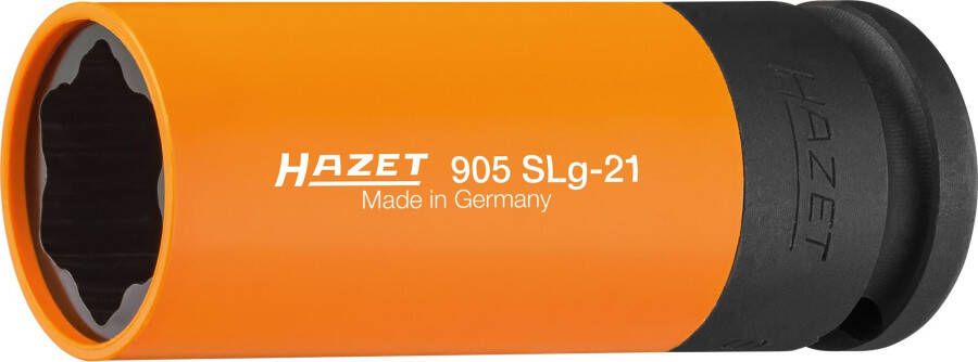 Hazet Krachtdopsleutel · speciaal profiel 905SLG-21 · 1 2 inch (12 5 mm) vierkant hol · Wielbouten hybride speciaal profiel · SW 21 mm