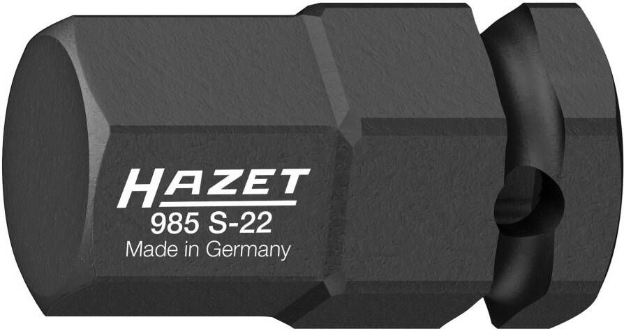 Hazet Krachtdopsleutelbit 985S-22 · 1 2 inch (12 5 mm) vierkant hol · Binnen-zeskant-profiel · SW 22 mm