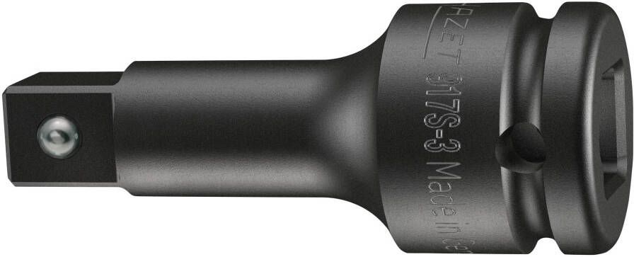 Hazet Krachtverlengstuk 917S-3 · 1 2 inch (12 5 mm) vierkant hol · 1 2 inch (12 5 mm) vierkant massief · Lengte: 75 mm