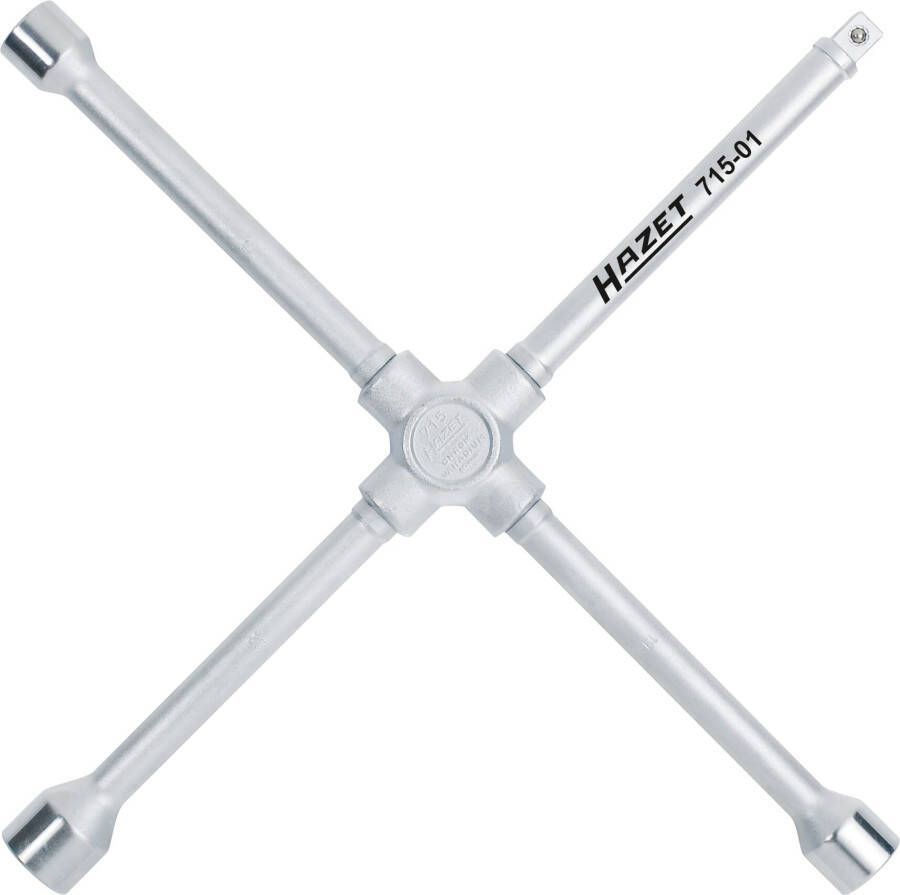 Hazet Kruissleutel 715-01 · Buiten-zeskant-profiel · SW 17 x 19 x 22 x Buitenvierkant 12 5 = 1 2 inch mm