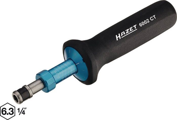 Hazet Draaimoment-schroevendraaier 6003CT Draaimomentbereik min-max: 1 6 Nm Nauwkeurigheid: 5% 1 4 inch (6 3 mm) zeskant hol Lengte: 230 mm
