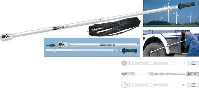 Hazet Momentsleutel 6160-1CT Draaimomentbereik min-max: 600 1600 Nm Nauwkeurigheid: 3% 1 inch (25 mm) vierkant massief Lengte: 2455 mm