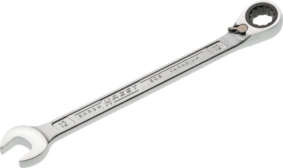 Hazet Ratelringsteeksleutel 606-12 · Buitentwaalfkant tractieprofiel · SW 12 mm