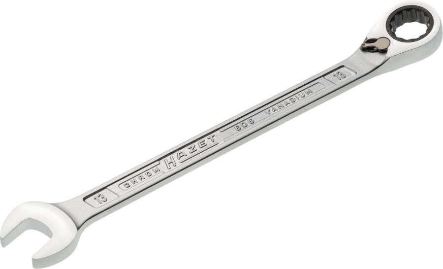 Hazet Ratelringsteeksleutel 606-13 · Buitentwaalfkant tractieprofiel · SW 13 mm