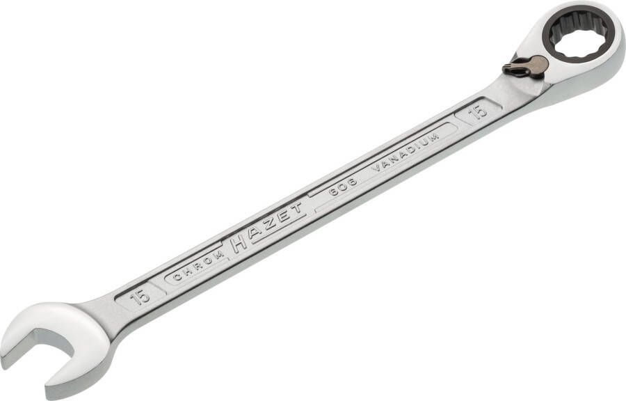 Hazet Ratelringsteeksleutel 606-15 · Buitentwaalfkant tractieprofiel · SW 15 mm