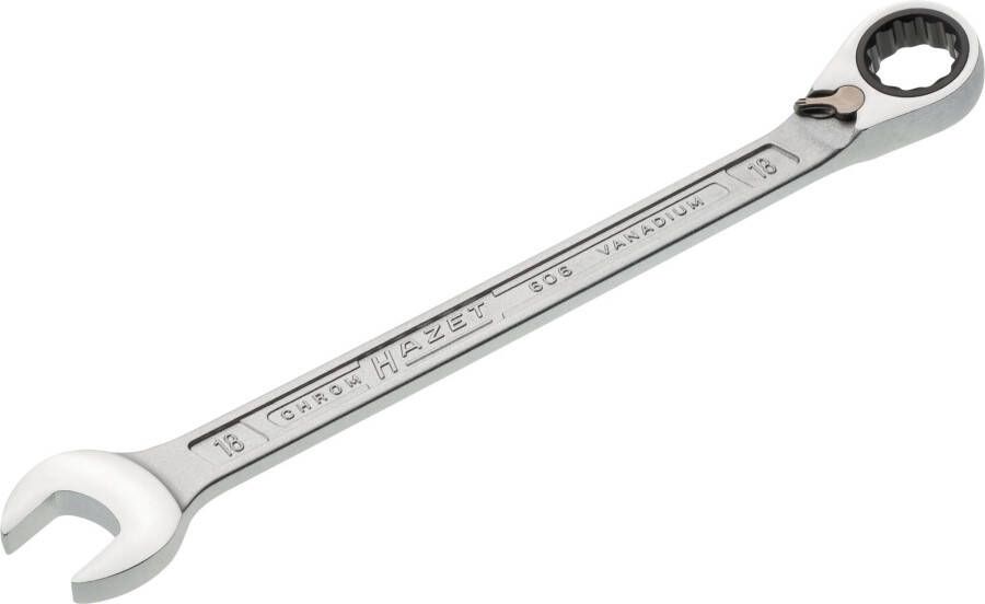 Hazet Ratelringsteeksleutel 606-18 · Buitentwaalfkant tractieprofiel · SW 18 mm