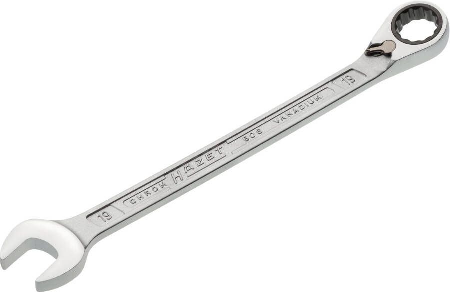Hazet Ratelringsteeksleutel 606-19 · Buitentwaalfkant tractieprofiel · SW 19 mm