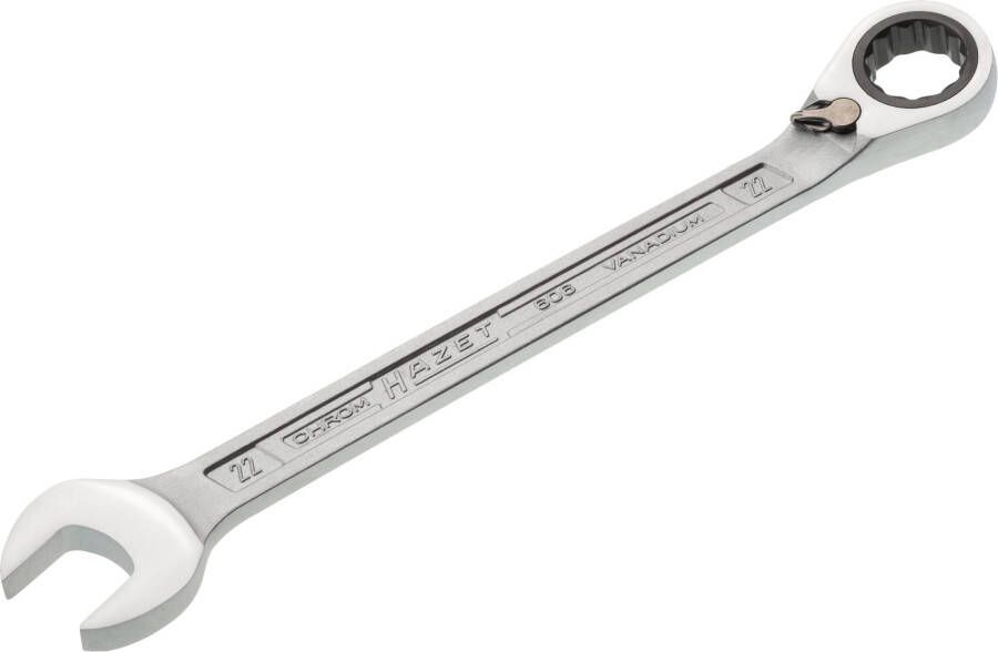 Hazet Ratelringsteeksleutel 606-22 · Buitentwaalfkant tractieprofiel · SW 22 mm