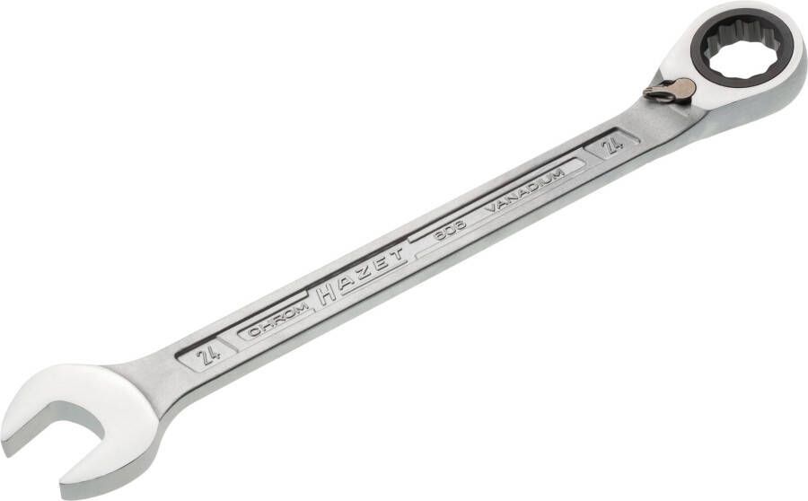 Hazet Ratelringsteeksleutel 606-24 · Buitentwaalfkant tractieprofiel · SW 24 mm