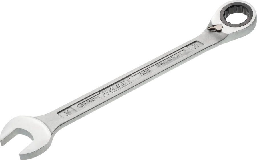Hazet Ratelringsteeksleutel 606-30 · Buitentwaalfkant tractieprofiel · SW 30 mm