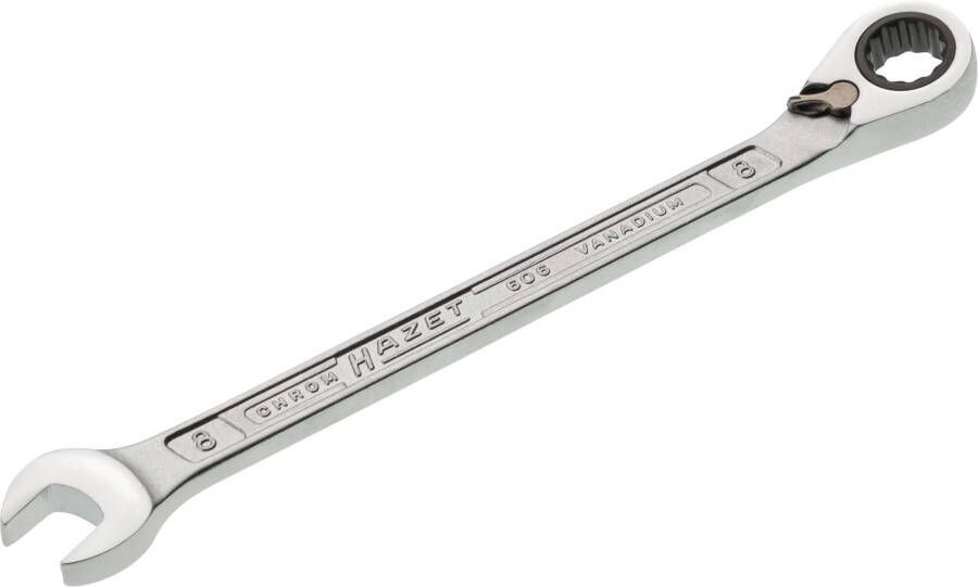 Hazet Ratelringsteeksleutel 606-8 · Buitentwaalfkant tractieprofiel · SW 8 mm