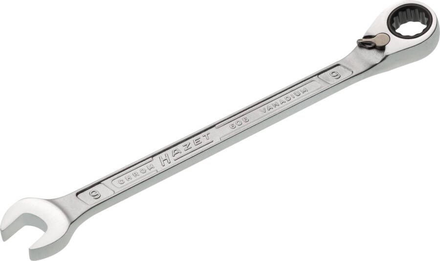 Hazet Ratelringsteeksleutel 606-9 · Buitentwaalfkant tractieprofiel · SW 9 mm