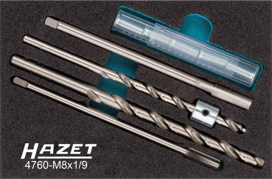 Hazet Reparatieset voor gloeibougies 4760-M8X1 9 · 9-delig