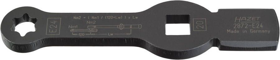 Hazet Ring-slagsleutel · met 2 slagvakken 2872-E24 · 3 4 inch (20 mm) vierkant hol · Buiten-TORX -profiel · SW E24
