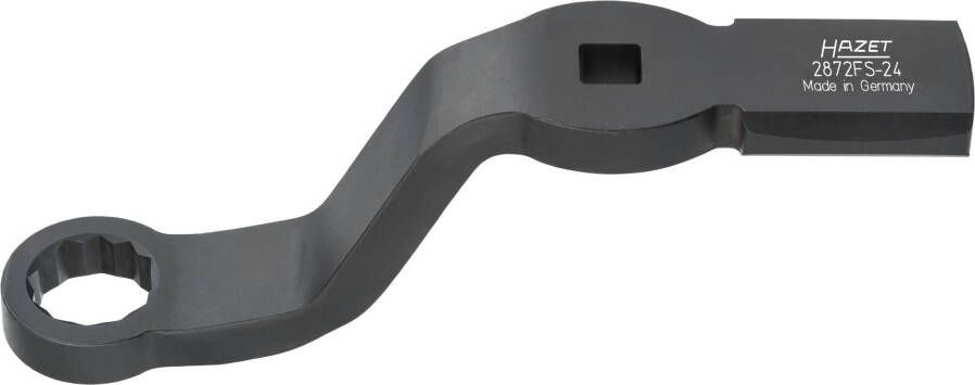 Hazet Ring-slagsleutel · met 2 slagvakken 2872FS-24 · 1 2 inch (12 5 mm) vierkant hol · Buitentwaalfkant profiel · SW 24 mm