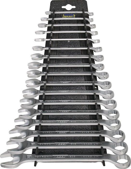 Hazet Ring-steeksleutelset | 603 17H | 17-delig | steekbreedte 6-24 mm | vorm B | speciaal staal