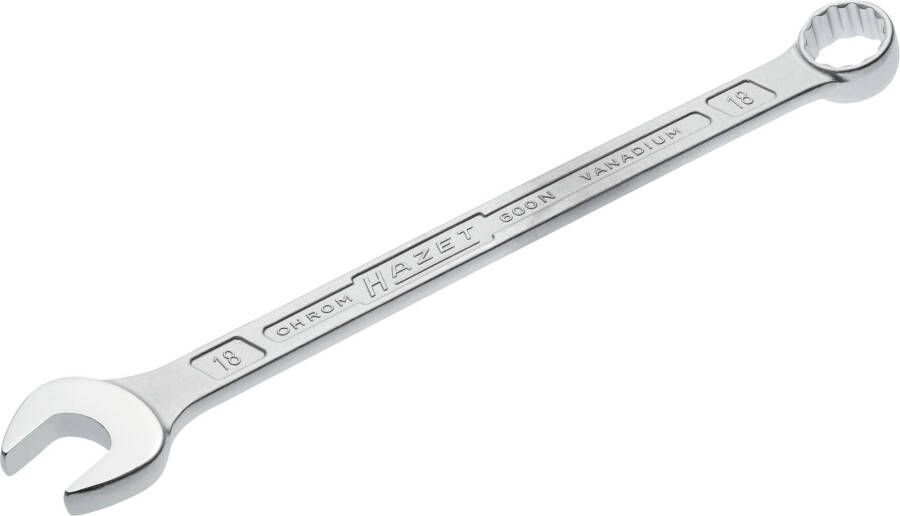 Hazet Ringsteeksleutel 600N-18 · Buitentwaalfkant tractieprofiel · SW 18 mm