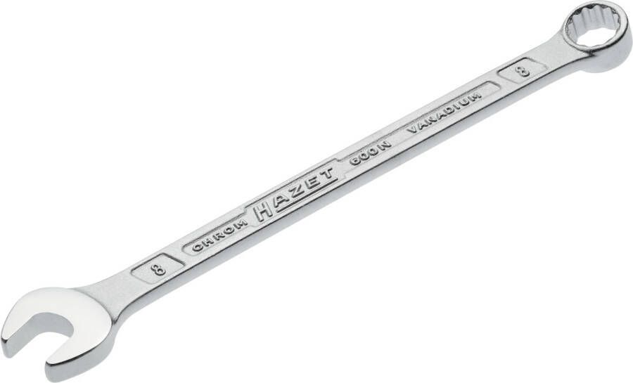 Hazet Ringsteeksleutel 600N-8 · Buitentwaalfkant tractieprofiel · SW 8 mm